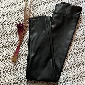 Vegan leather leggings